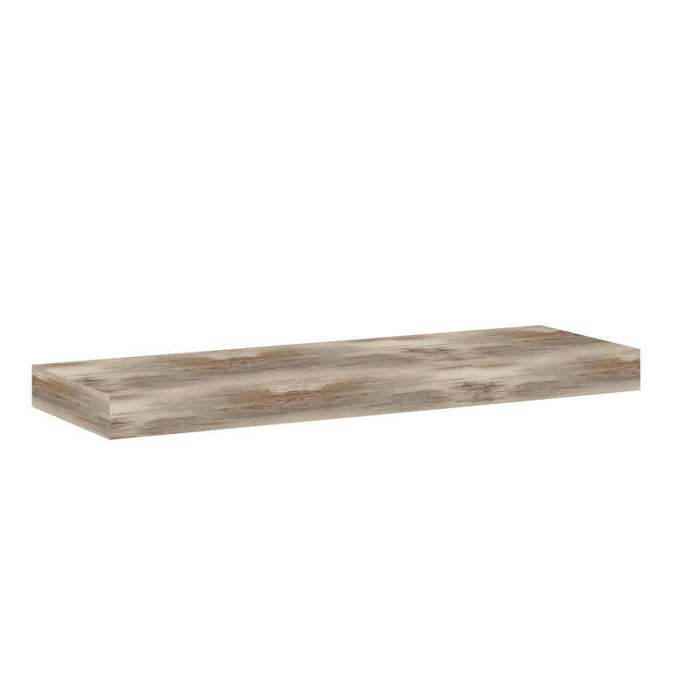 Baldosa y tapa para lavabo modelo Noa, encimera de melamina en tono madera, resistente a la humedad.