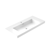 Lavabo de encastrar Frome en blanco mate, diseño moderno y elegante, ideal para baños contemporáneos.