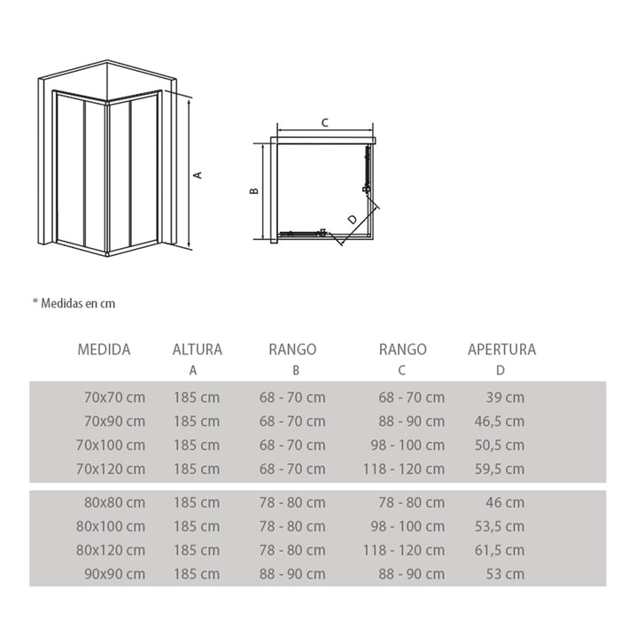 mamparas ducha modelo SIENA ANGULAR SERIGRAFIADA