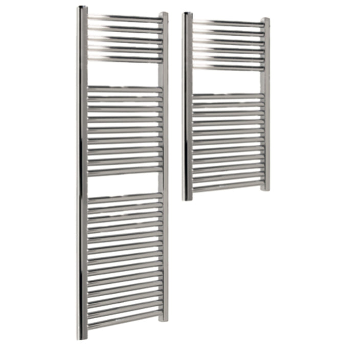 Toallero radiador de baño cromo 80 cm alto