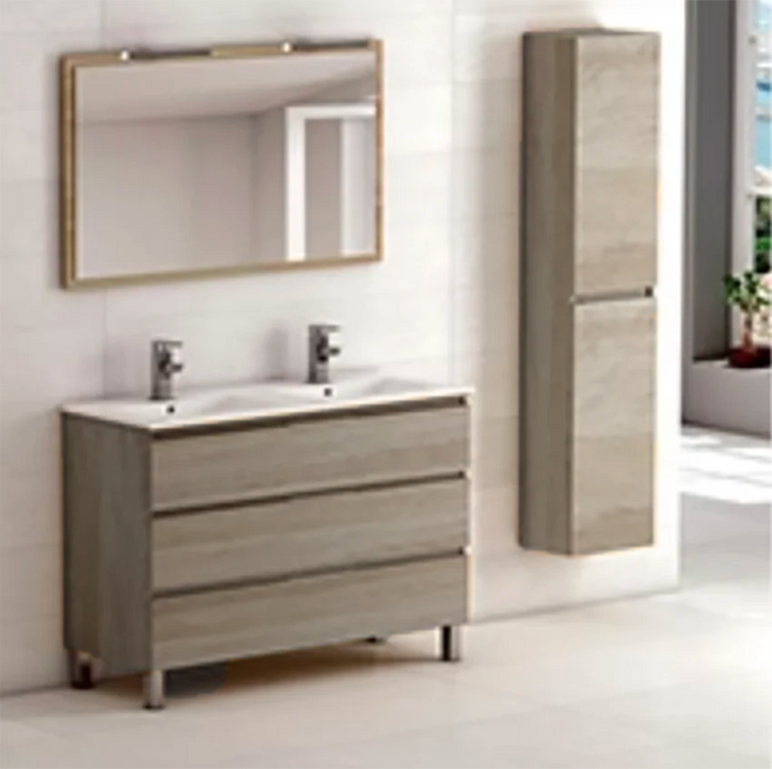 Mueble de baño con patas modelo Viena doble seno