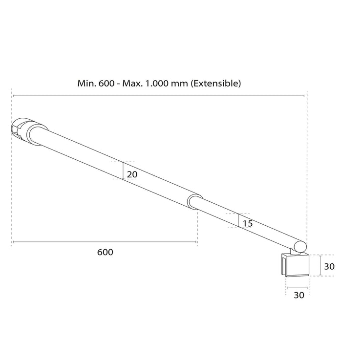 Mampara fija de ducha modelo Nice 6 mm