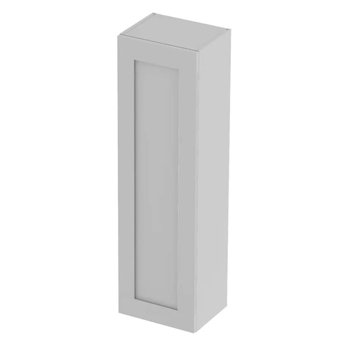 Armario de baño modelo Cairo, mueble suspendido moderno y funcional, acabado en melamina gris con puerta y baldas.