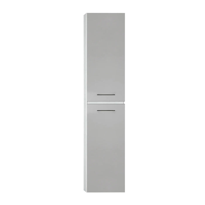 Columna de baño modelo SIL, mueble auxiliar suspendido con diseño minimalista y acabado en color gris.