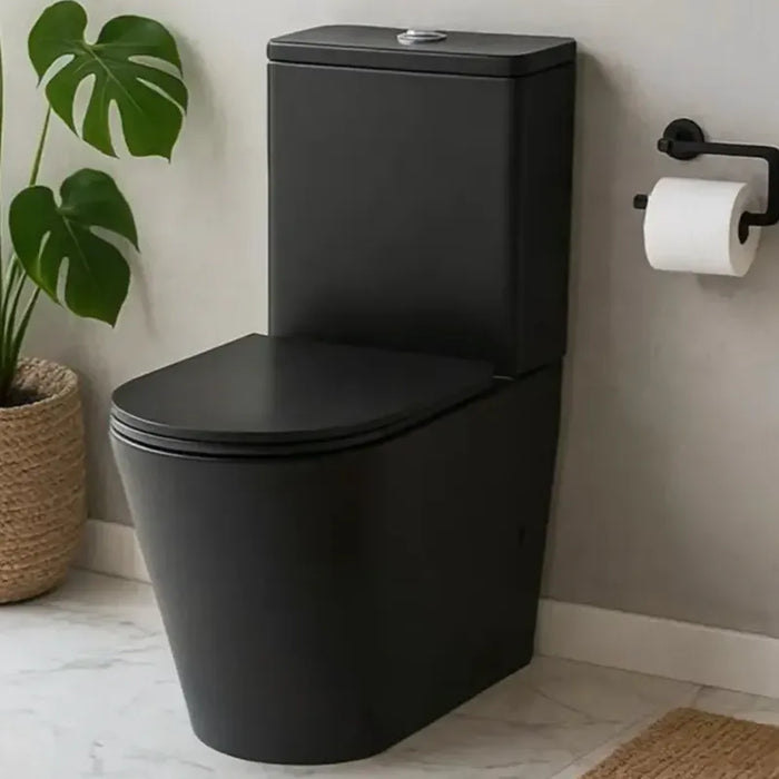 Inodoro compacto para baño color negro
