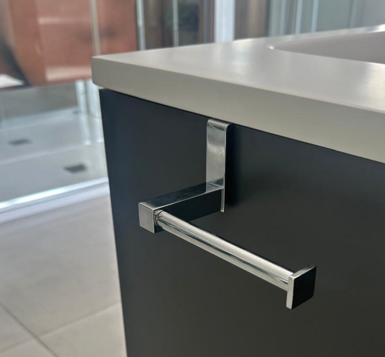 Portarollo de papel higiénico cromo con tapa
