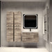 Columna de baño Modelo SIL, almacenamiento elegante y funcional, diseño suspendido en color madera.