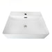 LAVABO SOBRE ENCIMERA MODELO RIFF, cerámica blanca, diseño moderno y compacto para baños elegantes.
