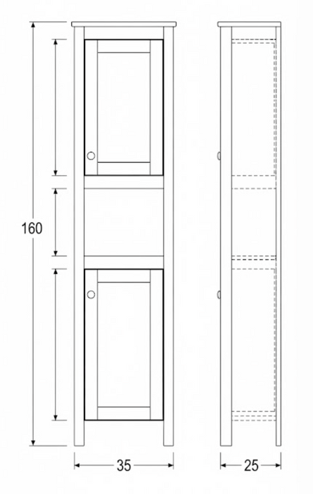 Columna armario de baño modelo Charmille