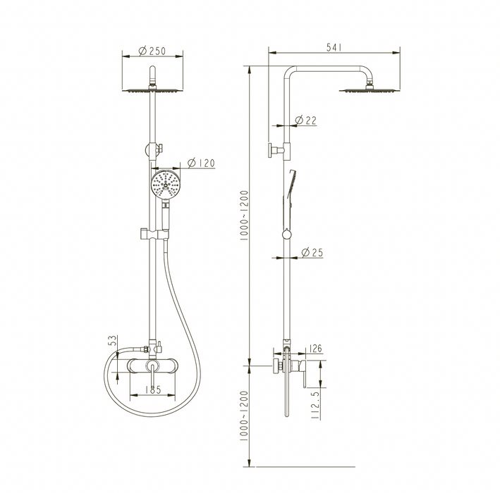 Columna de ducha Oval Breeam