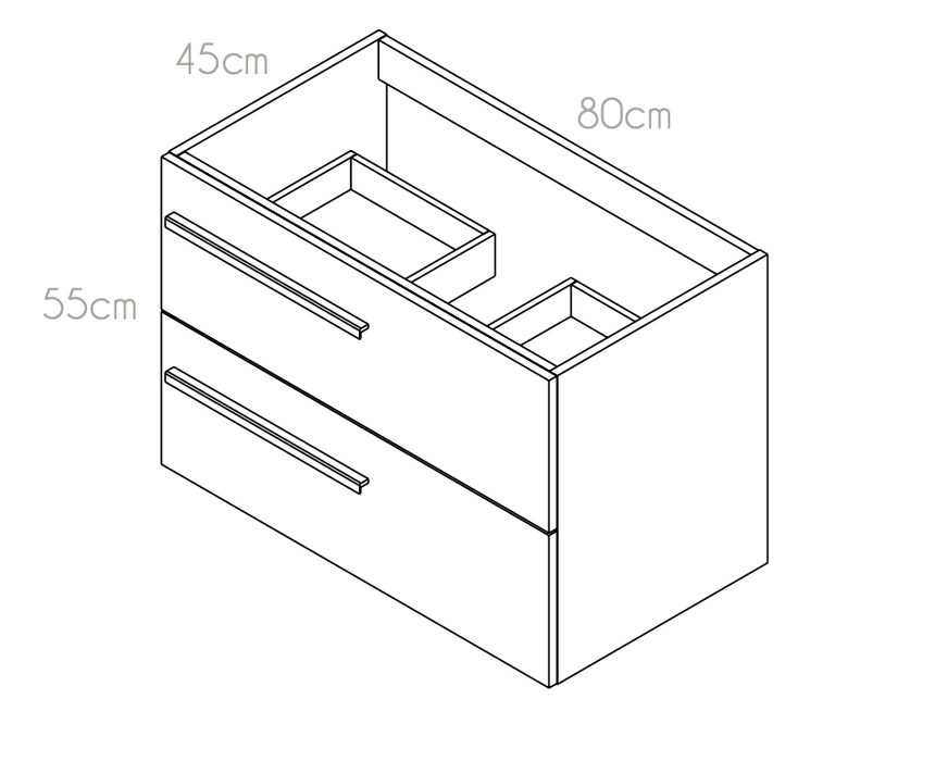 MUEBLE DE BAÑO SIN LAVABO NAUS