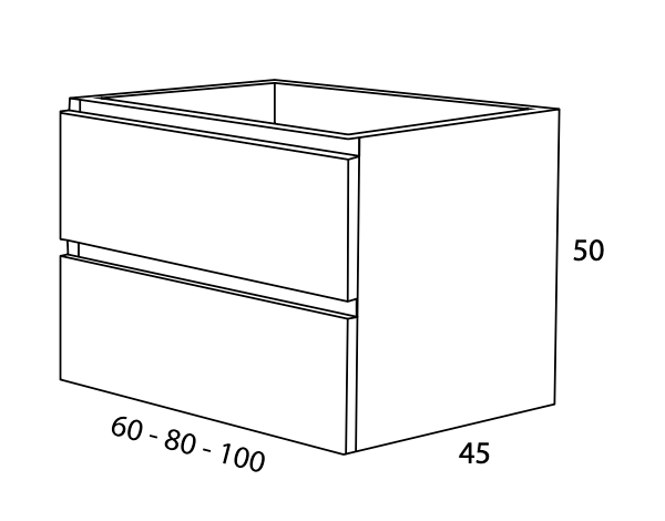 MUEBLE DE BAÑO SIN LAVABO SANJO