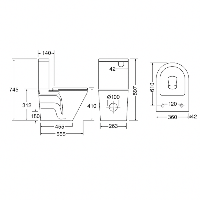 Inodoros compactos Modelo SIL