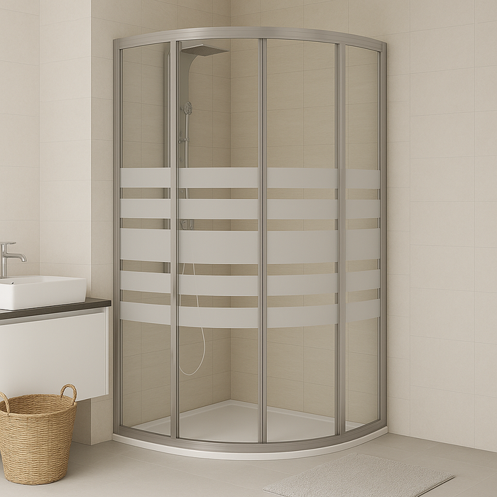 mamparas ducha modelo SIENA SEMICIRCULAR SERIGRAFIADA