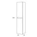 Diagrama de la Columna de Baño Modelo Verona, dimensiones de 160x35x25 cm, diseño moderno y funcional.