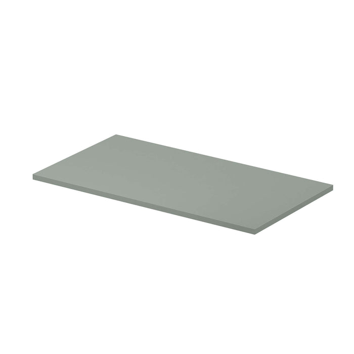 Baldas y tapa para baño modular, melamina lacada en MDF, color verde, versátil y funcional.
