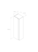 Diseño técnico del Armario Columna de Baño Modelo Deva con dimensiones de 120cm x 30cm x 35cm.
