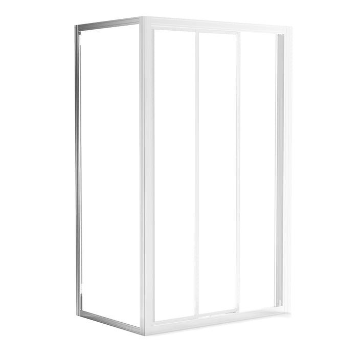 Fijo para mampara Siena Cromo transparente
