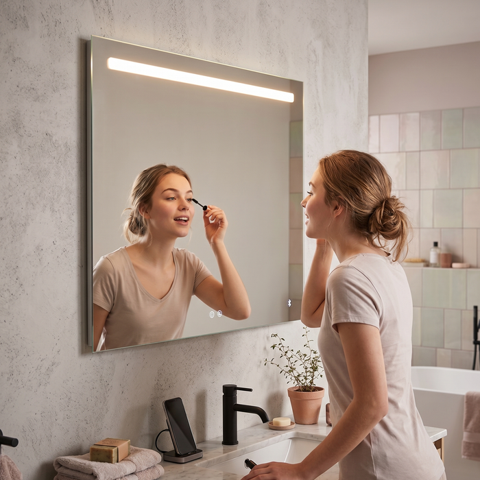 Espejo de baño elegante con luz led modelo Iria
