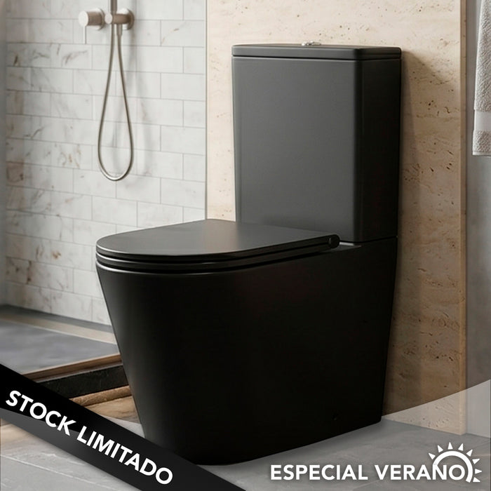 Inodoro compacto para baño color negro Verona