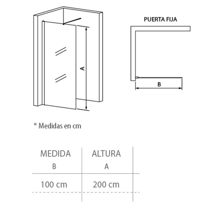 Mampara fija para ducha modelo Basilea