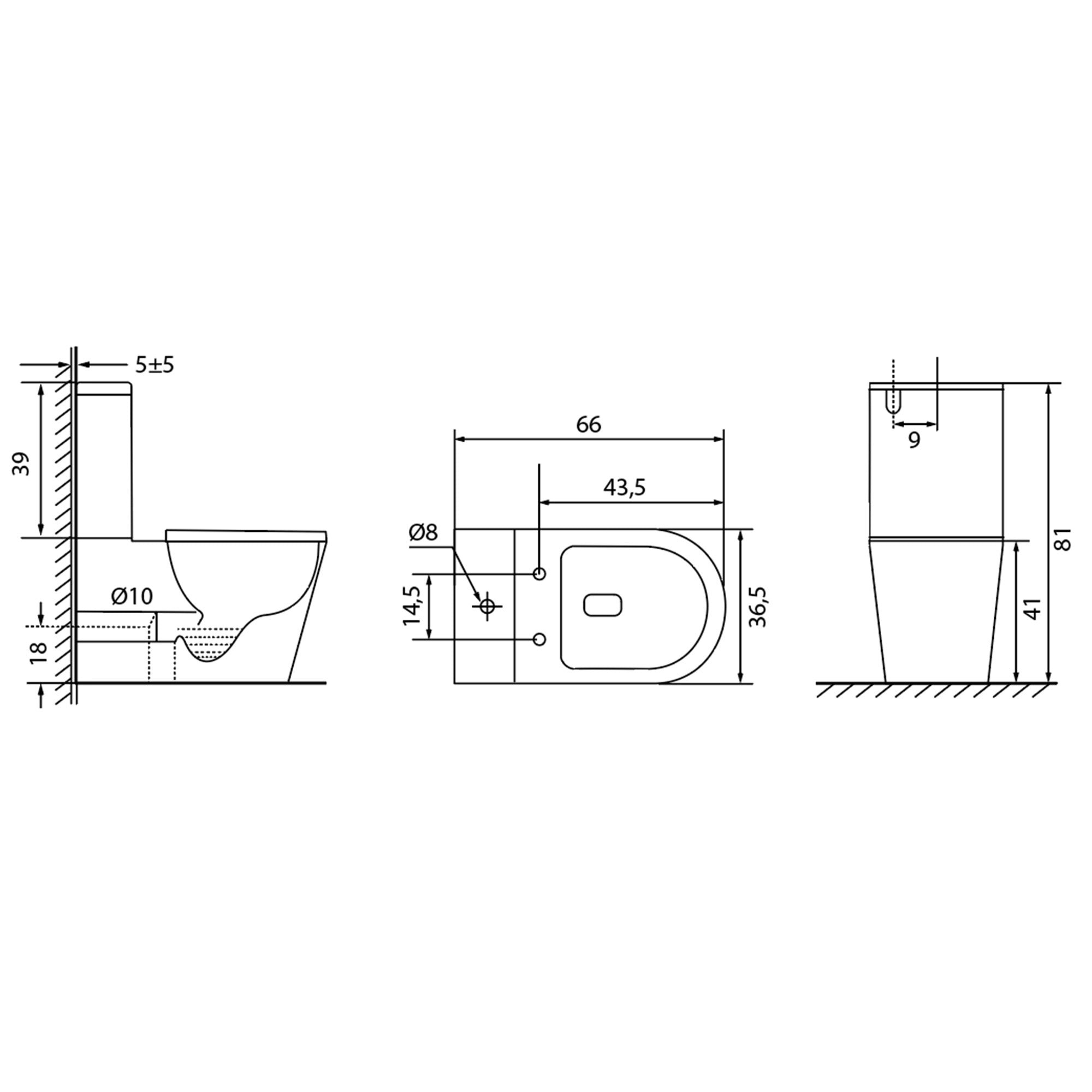 Inodoro compacto modelo Treviso