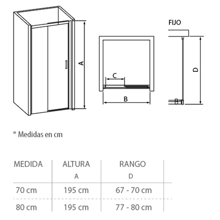 mamparas ducha modelo CANADA