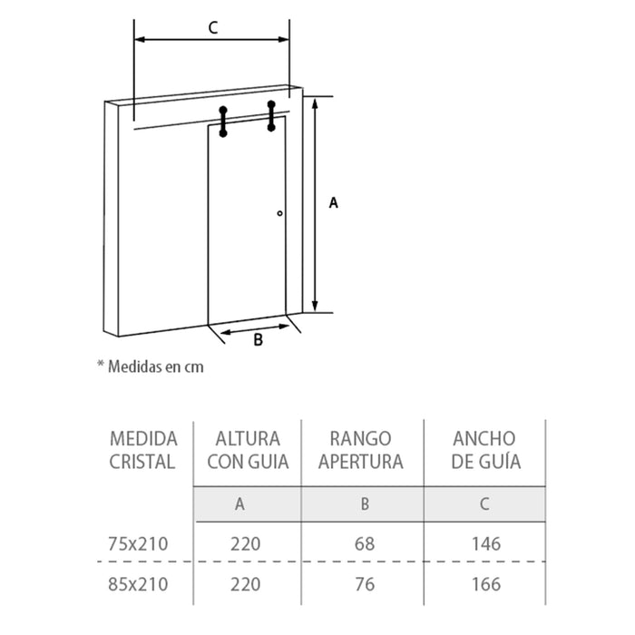 Puerta de paso modelo Himalaya