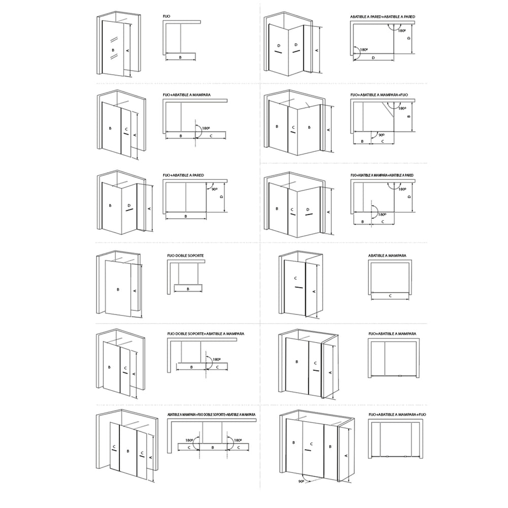 Mampara ducha fija modelo CALIBE