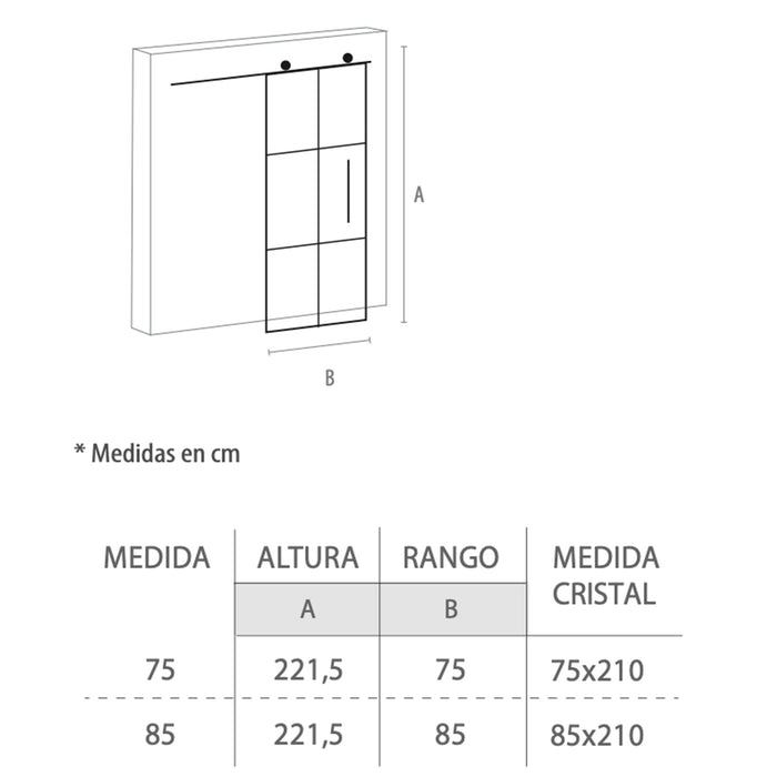 Puerta de paso modelo Portals