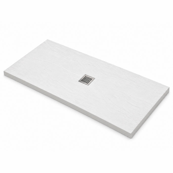 Plato de ducha rectangular modelo Liso rejilla centrada