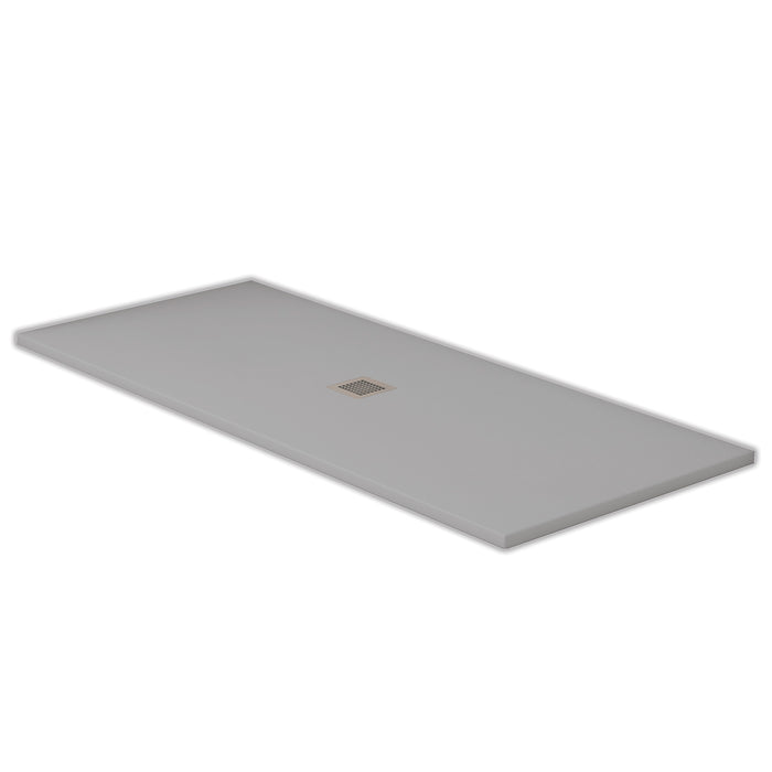 PLATO DE DUCHA RECTANGULAR MODELO LISO REJILLA CENTRADA