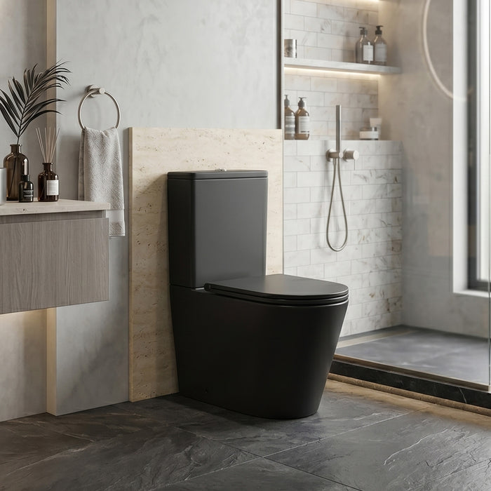 Inodoro compacto para baño color negro Verona