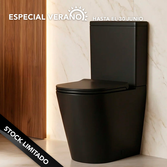 Inodoro compacto para baño color negro Verona