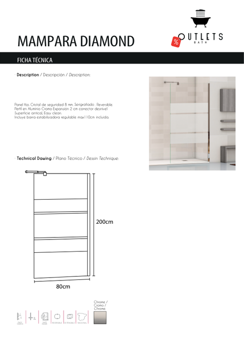 mamparas ducha modelo DIAMOND