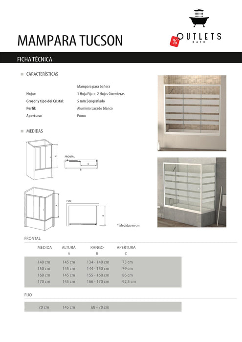 Mamparas de bañera modelo Tucson