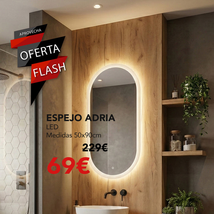 Espejo de baño con luz Led modelo Adria