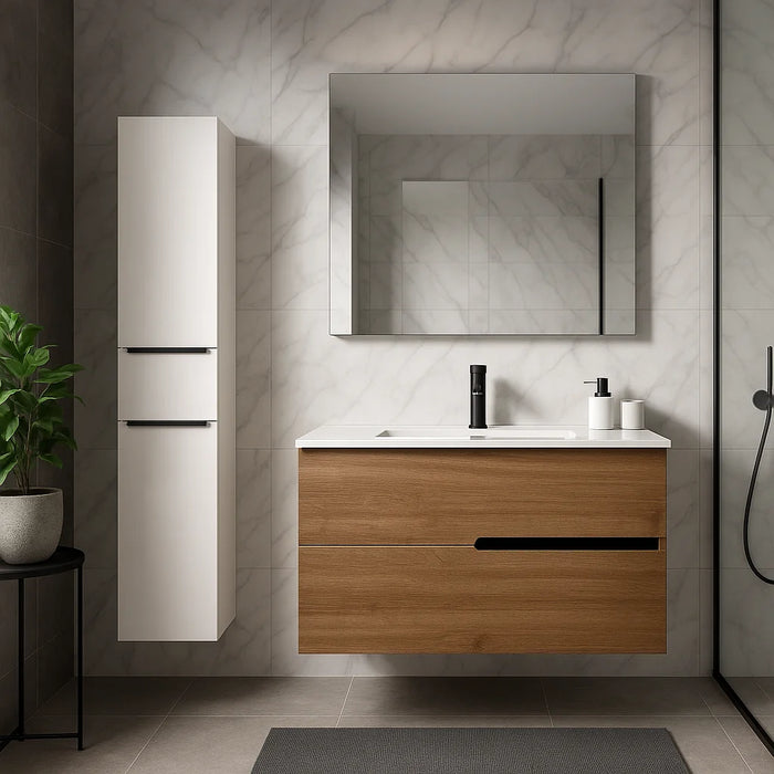 Conjunto de baño lavabo encastrado modelo Caviana