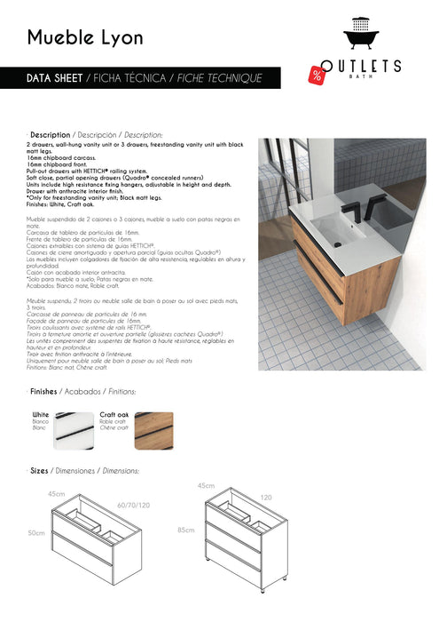 MUEBLE DE BAÑO SUSPENDIDO LIFE