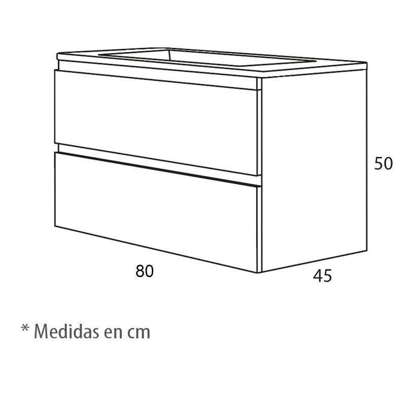 Mueble suspendido para el baño modelo Modena