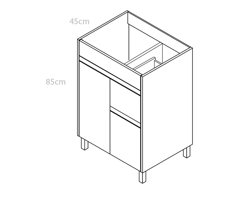 Mueble con patas modelo Bali