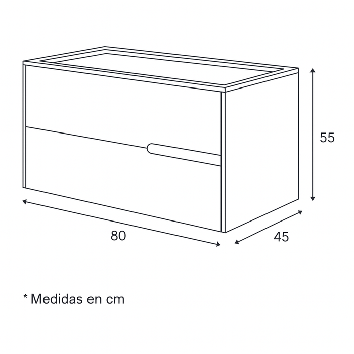 Conjunto de baño lavabo encastrado modelo Caviana