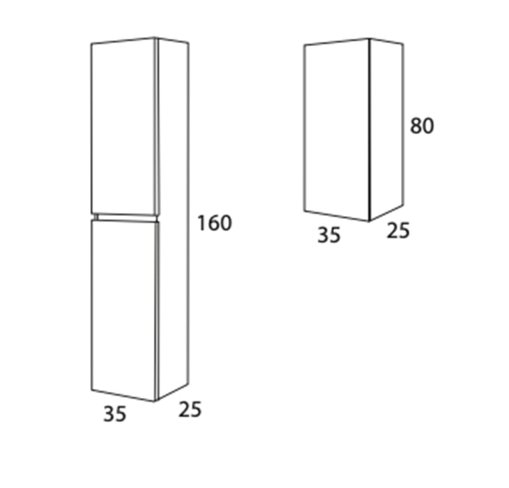 Columna de baño modelo Neo izquierda