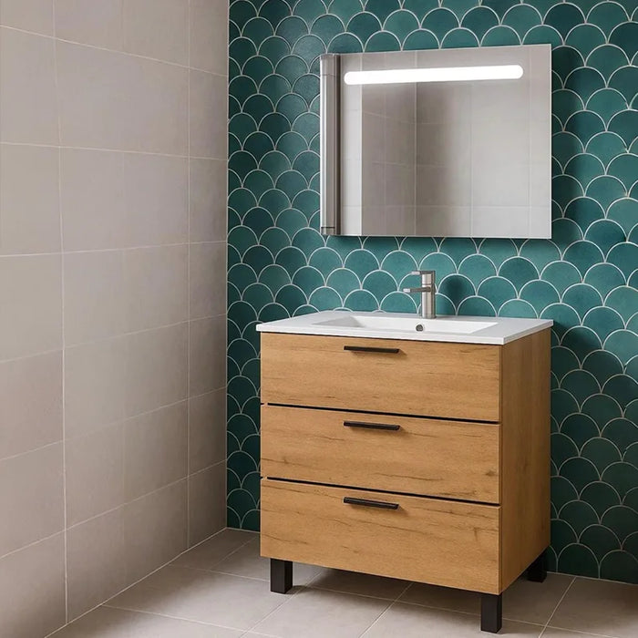 Conjunto de baño modelo Siros con espejo led